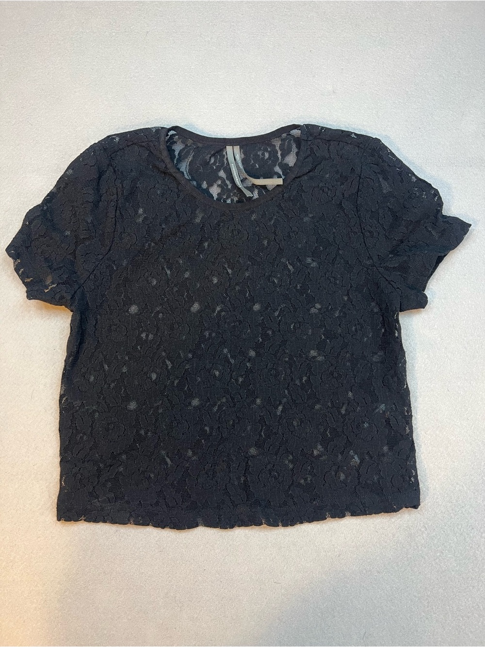 Anthropologie floral lace crop top size XS